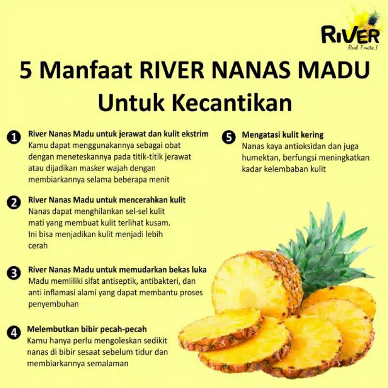 River Pure Nanas Madu 100 250ml Indonesia