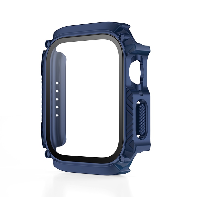 Casing Armor Keras Silikon Untuk Apple Watch Series7 SE 6 5 4 3 2 1 41MM 45MM 40MM 44MM 42MM 38MM Frame Pelindung Bumper Cover Untuk iWatch Case