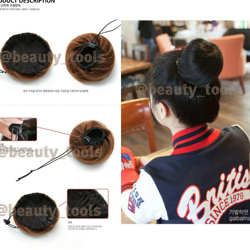 [KODE EECQ8] FUN BUN / CEPOL KOREA / KOREA BUN / HAIRCLIP/ RAMBUT PALSU/ WIG