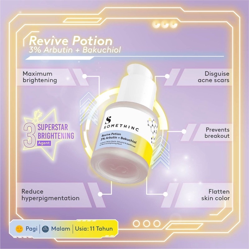 SOMETHINC Revive Potion 3% Arbutin + Bakuchiol Serum 20ml