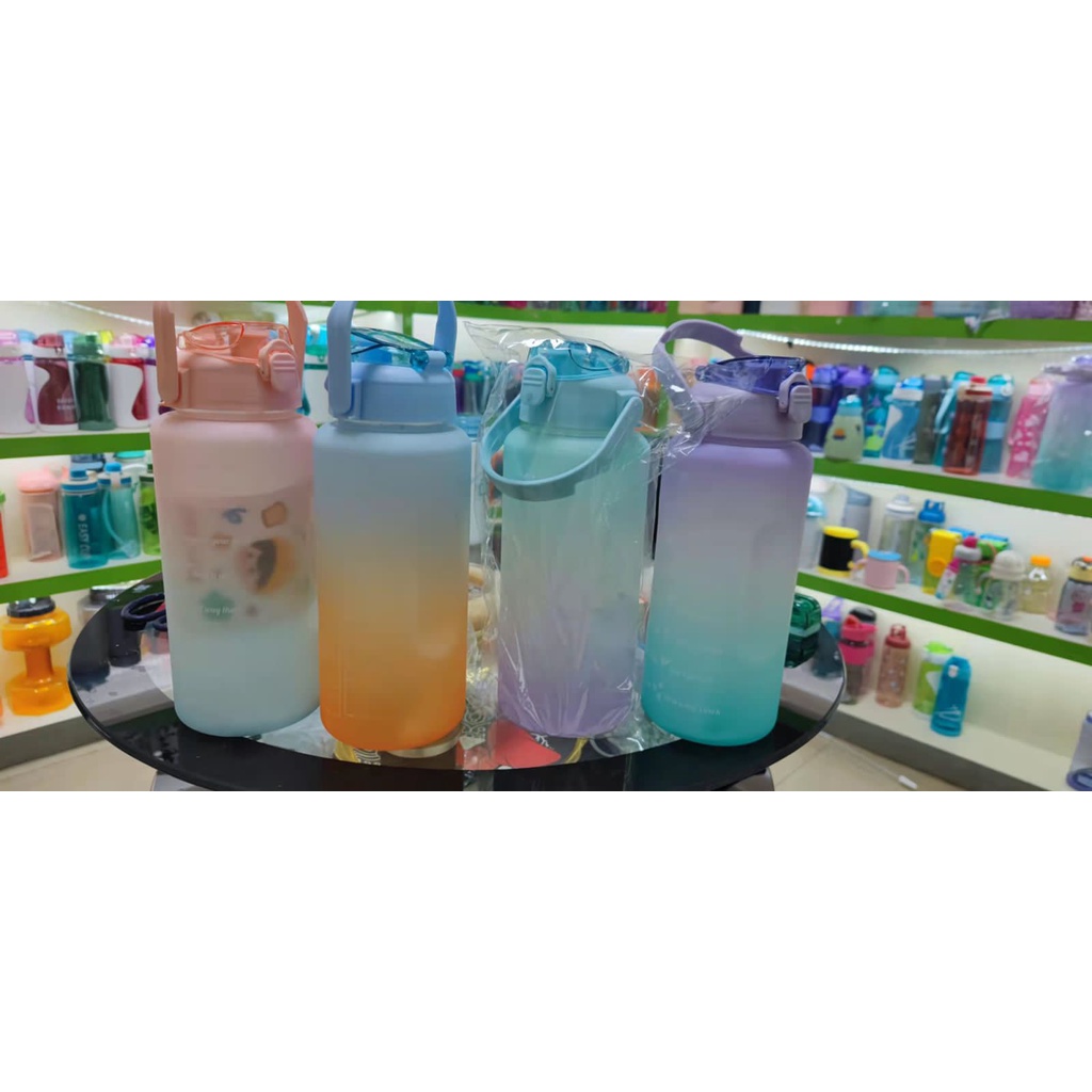 BOTOL MINUM PELANGI PLUS STICKER UK. 2000ML / BOTOL PELANGI 2L