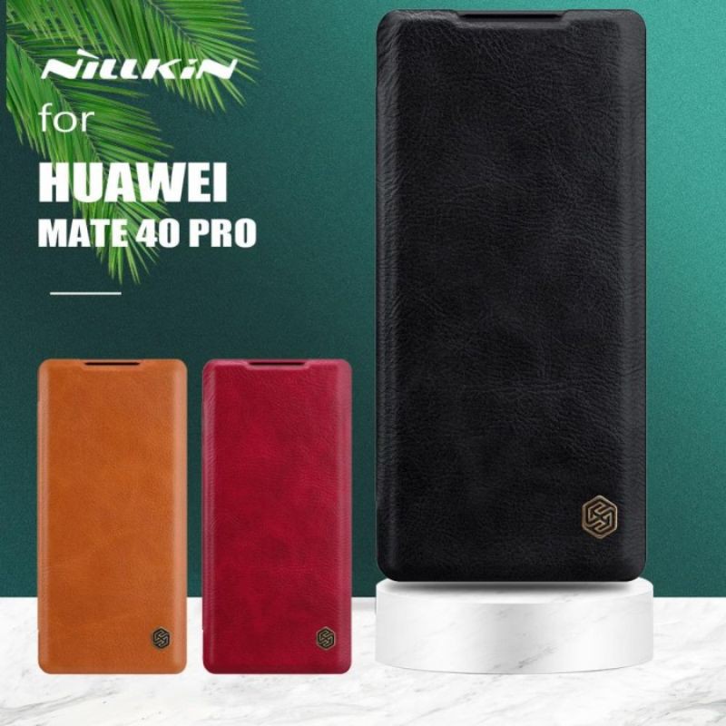 Original Nillkin Case Huawei Mate 40 Pro Casing Cover Flip Leather Sarung Dompet Wallet Hardcase Ori