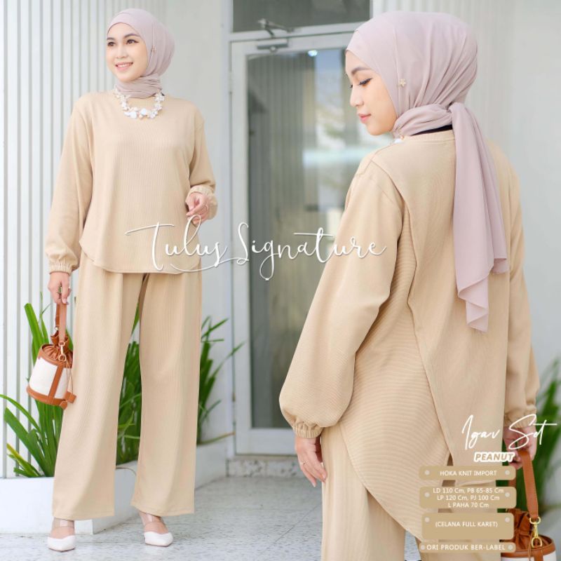 IGAV SET BY TULUS SIGNATURE / ONE SET WANITA MUSLIMAH / Setelan polos