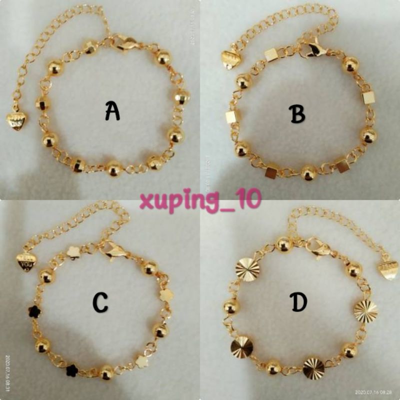 Gelang tangan dewasa gold,perhiasan xuping mewah