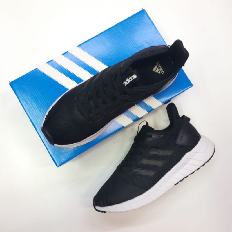 SEPATU FULL BLACK HITAM PUTIH ADIDAS QUESTAR IMPORT PREMIUM VIETNAM SNEAKERS RINGAN OLAHRAGA JOGGING SEKOLAH KERJA KULIAH TRANING PRIA WANITA CEWEK COWOK KADO HADIAH BERKUALITAS TERJANGKAU