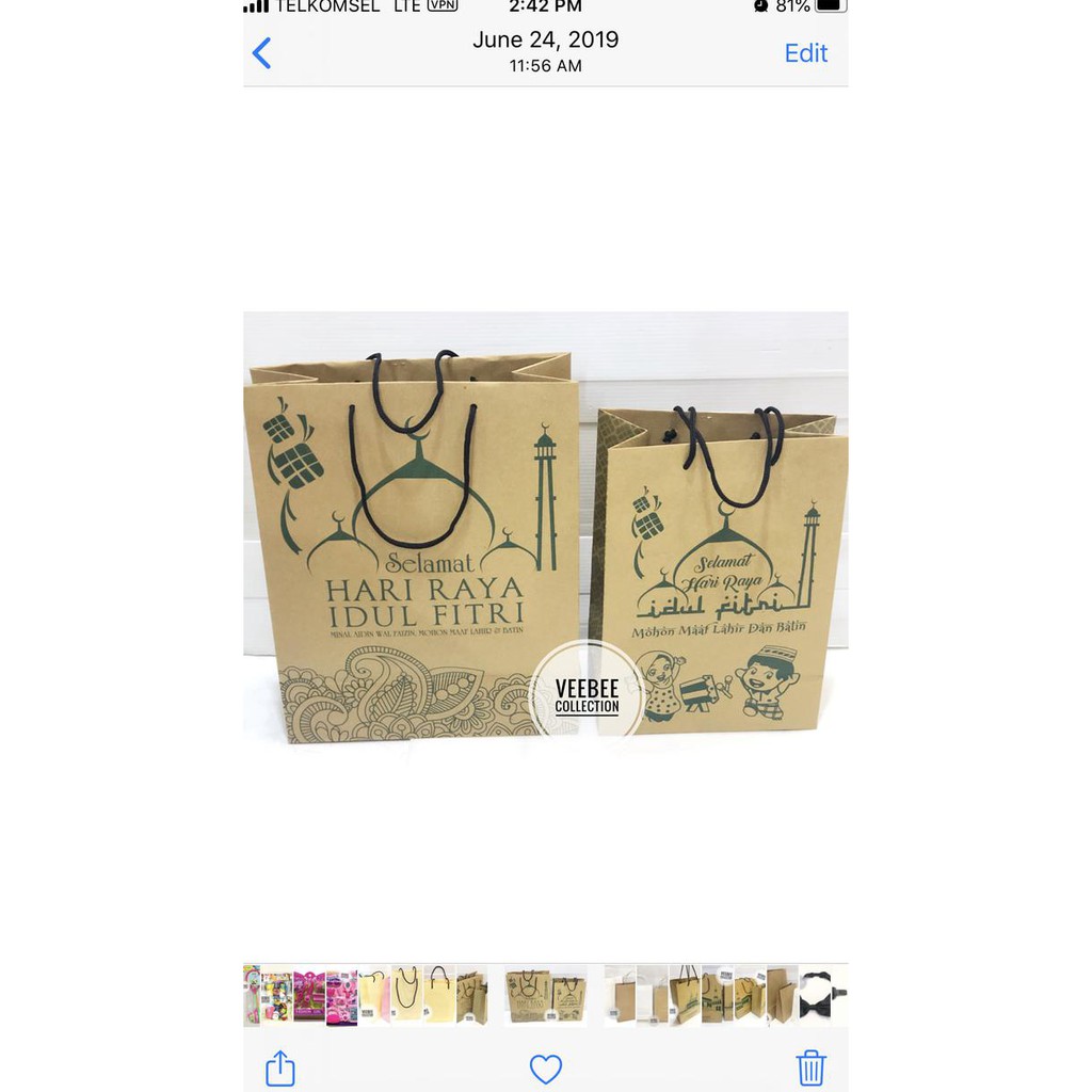 

Favorit] Paperbag Idul Fitri Besar/ Paperbag Lebaran/ Tas Sovenir/ Goodie Bag
