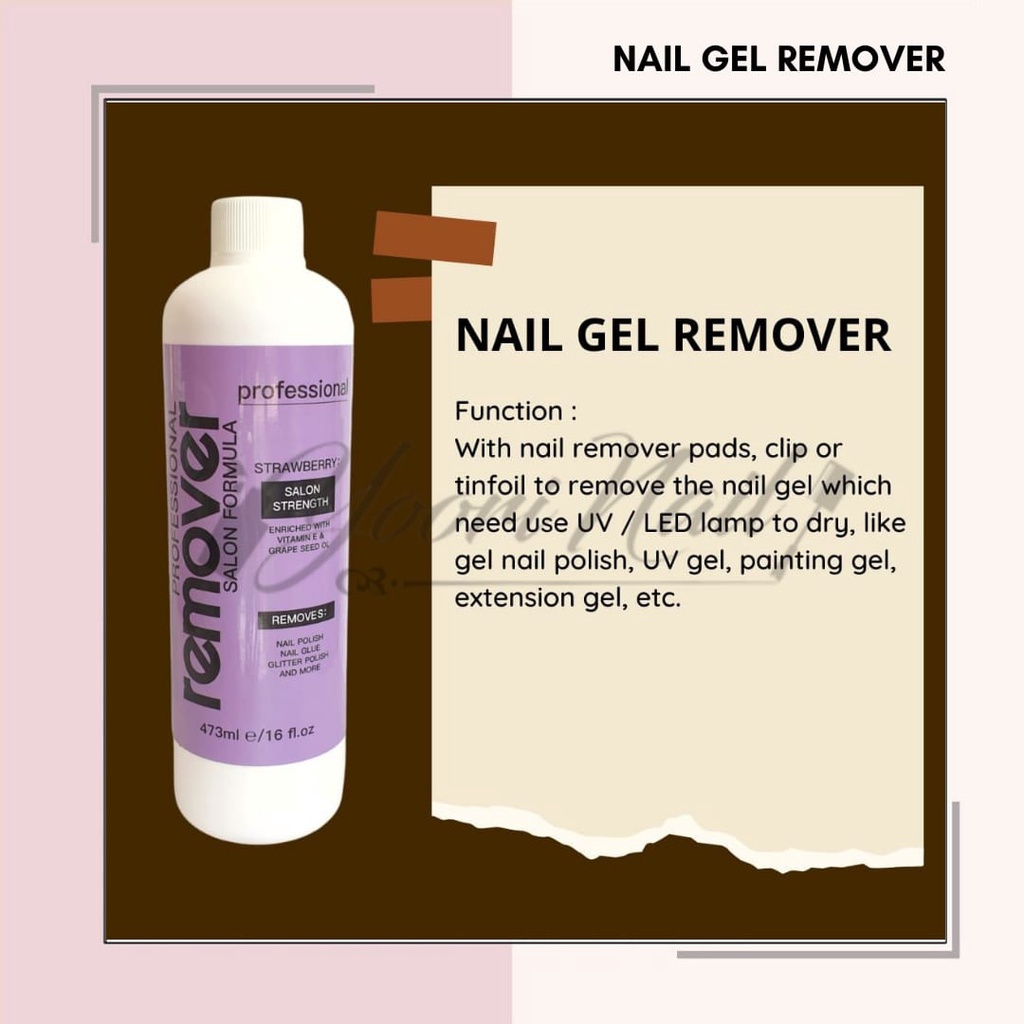 Nail Remover Gel Softener Nail Professional Salon Penghapus Kutek Gel