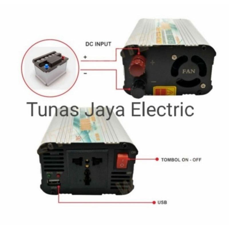Power Inverter Automatic 1000W DC to AC INSCOM (PREMIUM QUALITY)