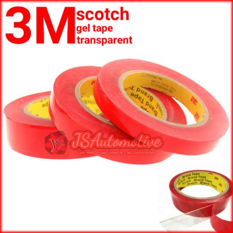

Perekat Double Tape 3M scotch gel doubletape transparan bening lebar 22mm