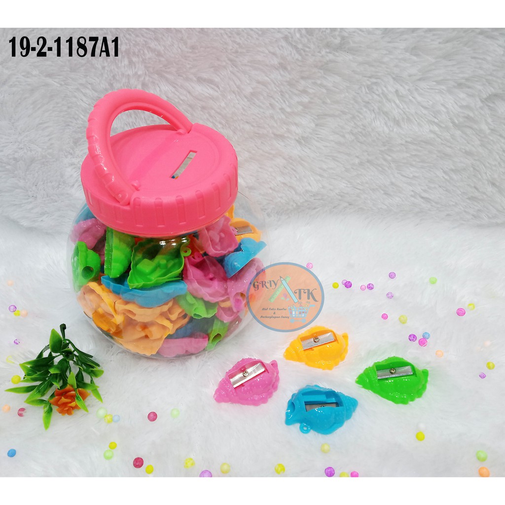 

Rautan Pensil Serutan Sharpener Orotan Murah bentuk SIPUT / harga isi 6 pcs
