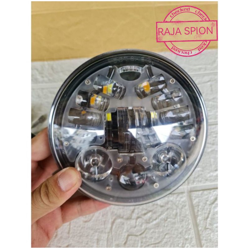lampu daymaker 16 led 5.75inc/reflektor daymaker 16 led 5.75inc/lampu daymaker cb japstyle mm lampu daymaker 16 led dos hitam