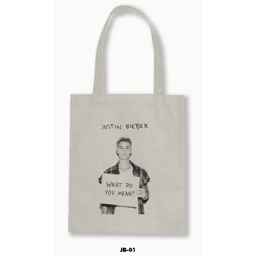 TOTE BAG BLACU - JUSTIN BIEBER