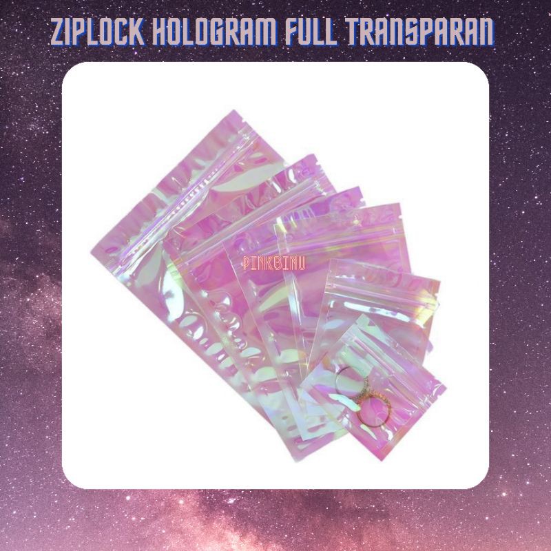 

Ziplock hologram full transparan - kemasan hologram