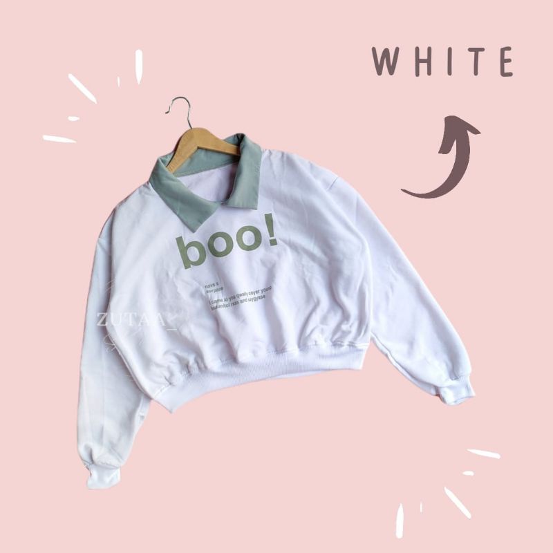 sweater boo! // sweater crewneck kerah