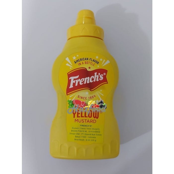 

French's Classic Yellow Mustard Squeeze French 8 Oz 226 Gram