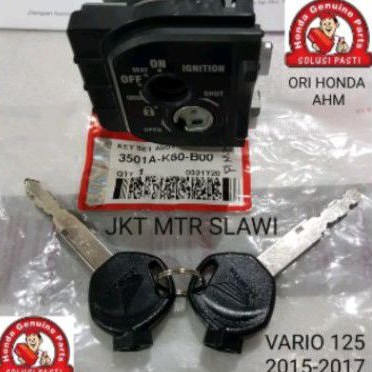 3501A-K60-B00 kunci kontak atau key set vario 125 led 2015-2017 ori ahm