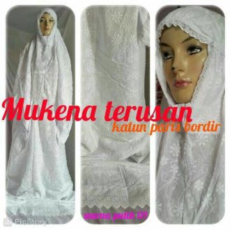 Mukena Terusan Katun Paris Bordir PREMIUM