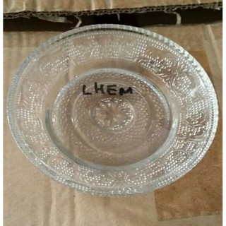 Piring Lepek Kaca 15 cm | Piring Ceper Bening | Tatakan Gelas Kaca