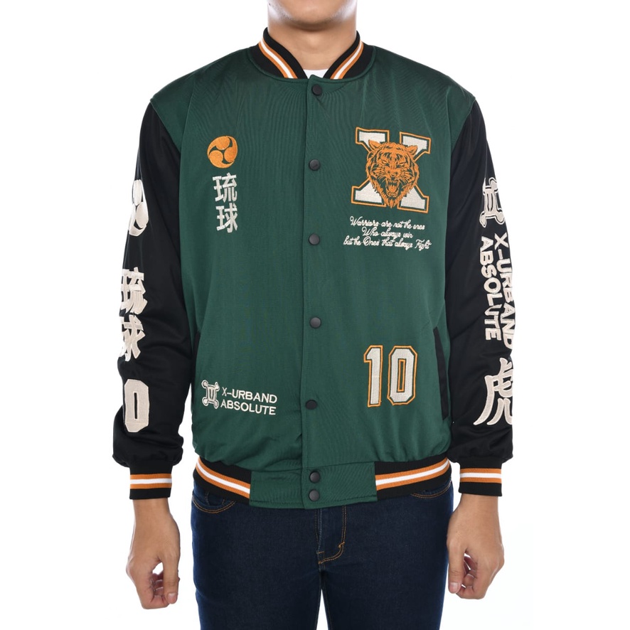 Jaket Varsity - Jaket Bomber Baseball Dragon Ronin Full Bordir