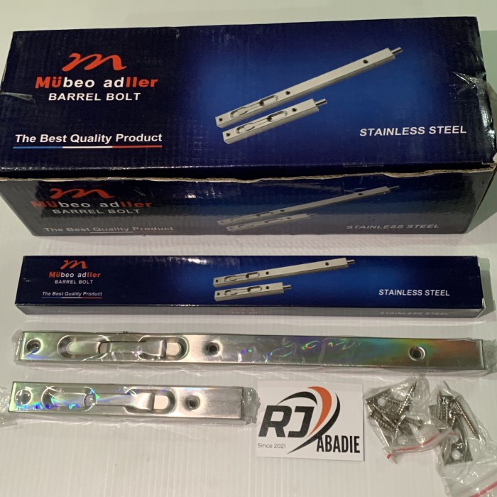 Grendel Slot Tanam Pintu Flush Bolt Stainless Sus304 Sn Muller 6"+ 12"