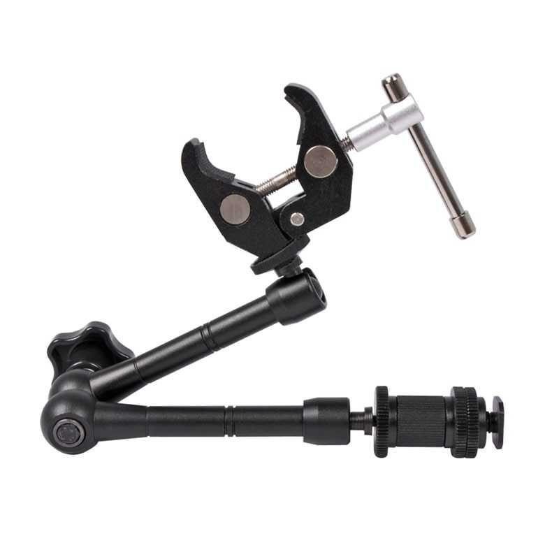 Articulating Magic Arm + Super Clamp DLSR LCD Flash - Black