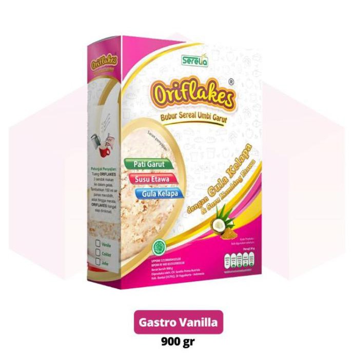 

Discount PROMO ORIFLAKES Sereal Umbi Garut Gerd Asam Lambung 900 gram Hemat - GASTRO VANILLA