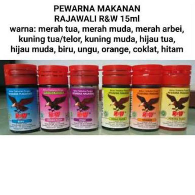 

Pewarna makanan rajawali 15 ml sumbo rajawali