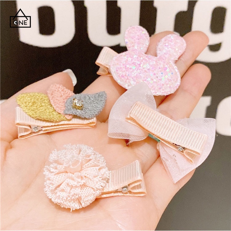 4 Pcs Set Jepit Rambut Korea Anak COD Korean Fashion Hair Clip Lucu Kartun Untuk Wanita A one