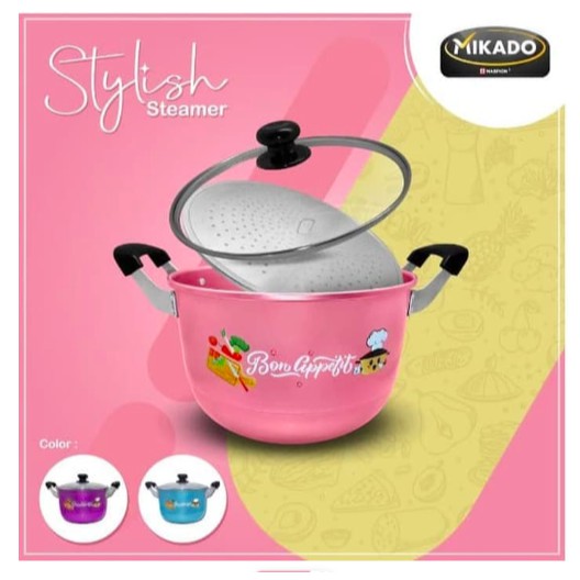 Maspion Alcor Summer Mikado Panci Kukus Dandang Aluminium 26 cm