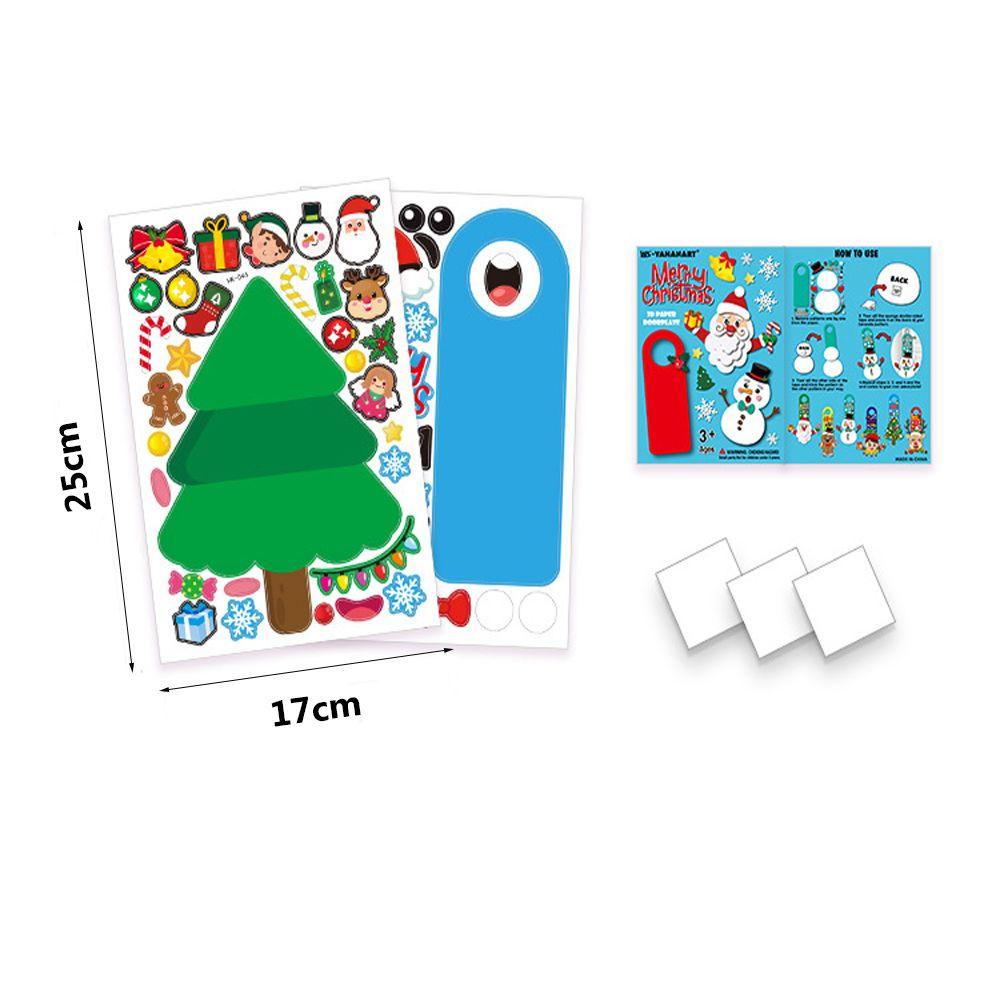 R-flower Stiker Game Natal Hias Tahun Baru Anak DIY Dekorasi Pintu Christmas