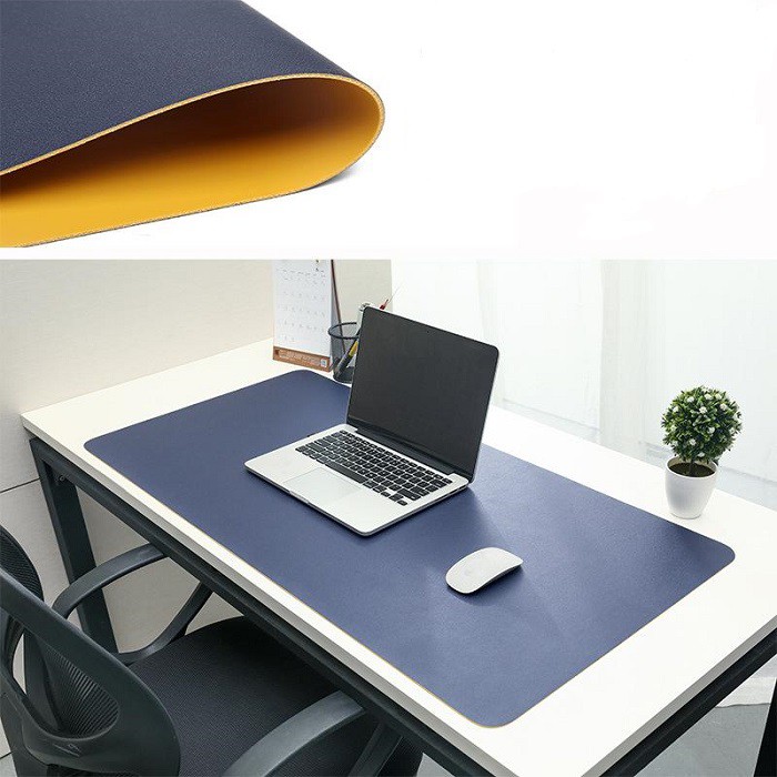 PU Leather Extra Large 90 x 40 cm Tatakan Mouse Pad Double Side Desk Pad