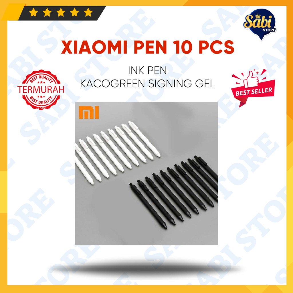 

XIAOMI MIJIA KACOGREEN SIGNING GEL INK PEN PENA PULPEN HITAM 10 PCS