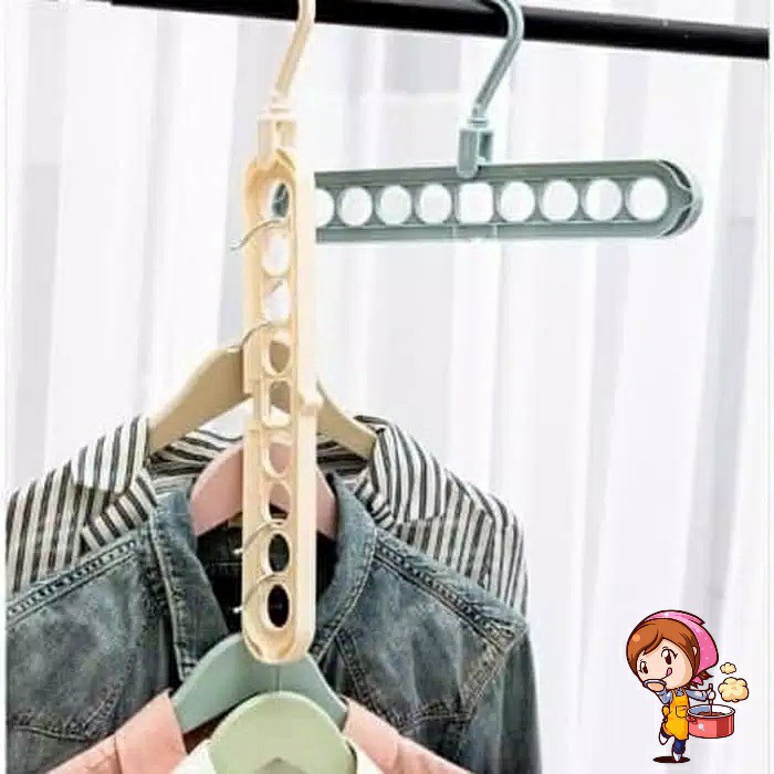 Magic Wonder Hanger 9 in 1 Gantungan Baju 9 lubang Multifungsi Hanger