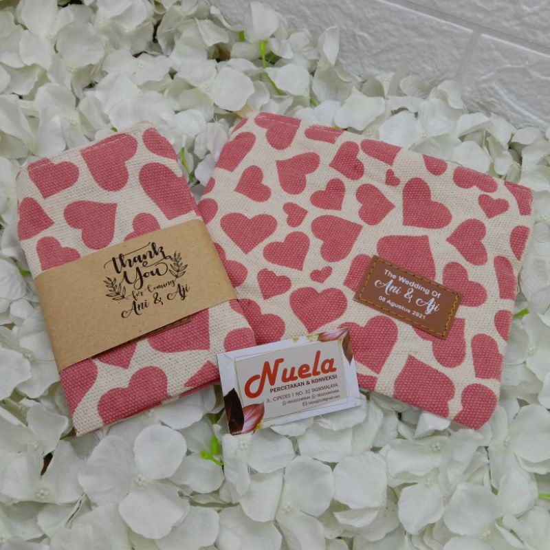 

Souvenir pernikahan Pouch canvas tebal 20 x 15 cm