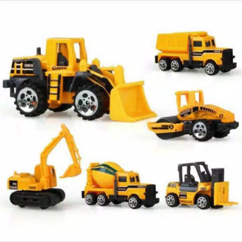 Diecast  Metal Truck Contruction Excavator , Forklift , Dump  Truck / Diecast Alat berat Murah