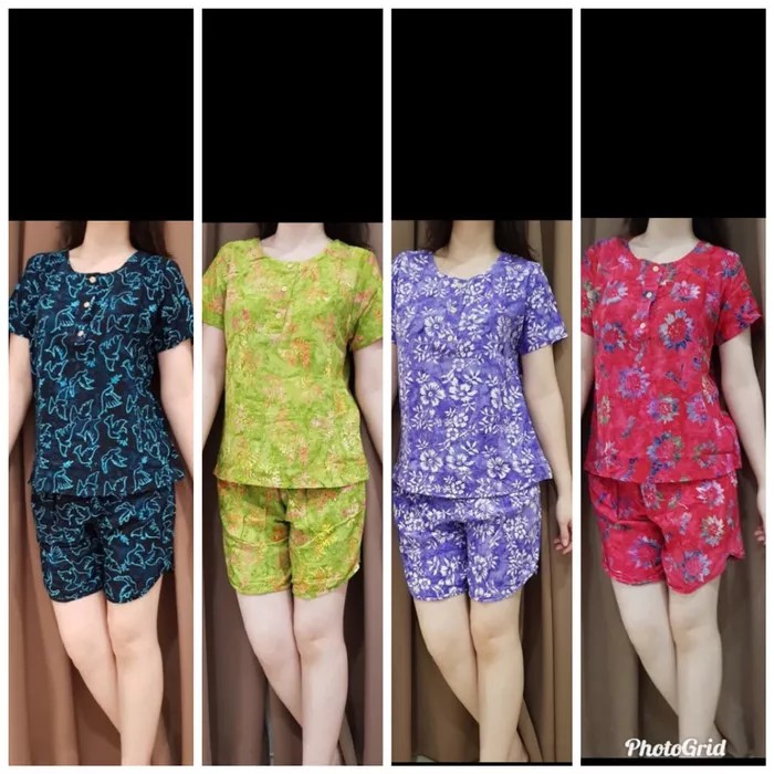 Baju tidur celana pendek / babydol / batik Anita