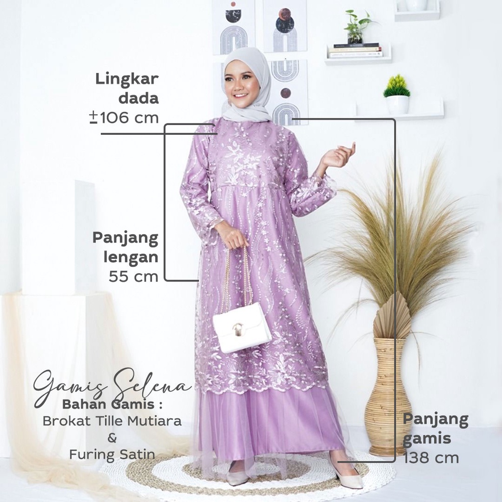 7 WARNA ADA JUMBO & BUSUI Dress Exclusive Brukat Tille Kayla Maxi Dress Aurel Premium Gamis Syari Lebaran Terbaru-2