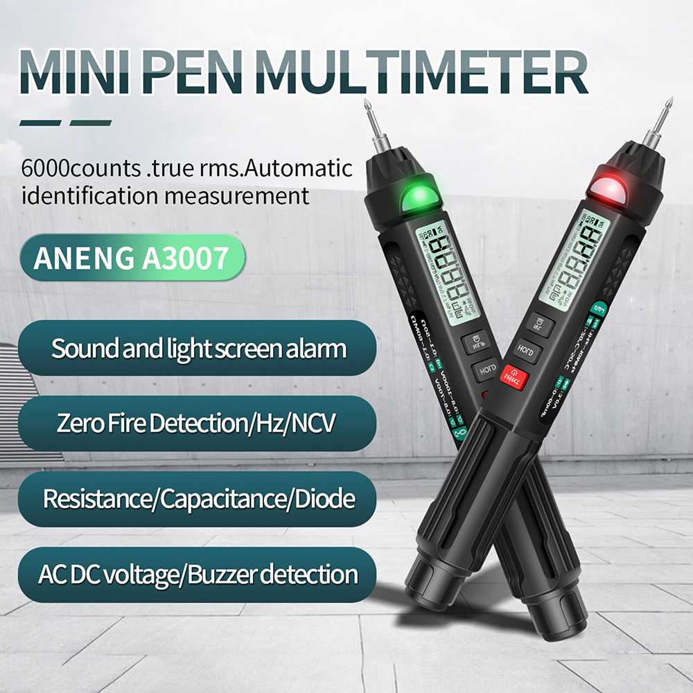 Multitester ANENG Digital Multimeter Voltage Tester Pen - A3007 A3008 A3004