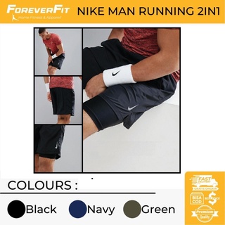 Nike Challenger Man Running 2in1 Original Celana Pendek Olahraga Pria