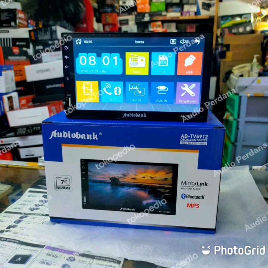 Audiobank AB-TV6912 Head Unit Double Din MP5 Deckless Mirrorlink