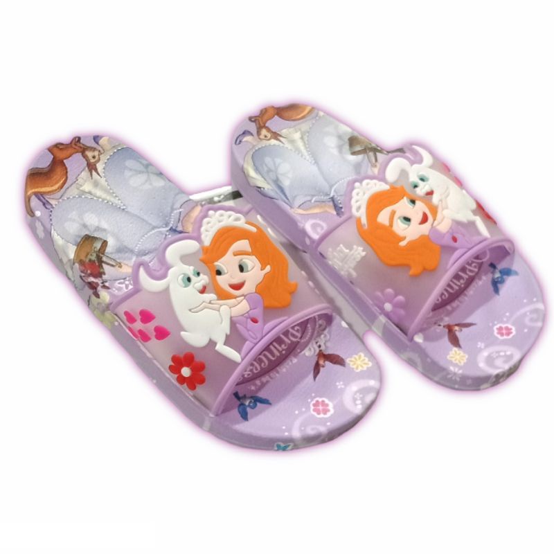 Sandal Slide Anak Perempuan Import Motif Sofia Motif Princes