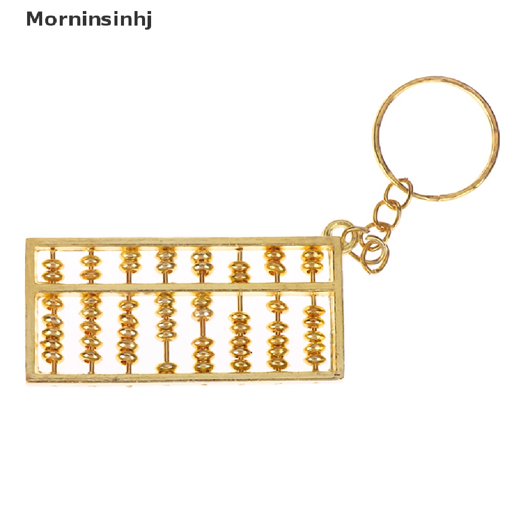 Mornin Alat Penyejuk Emas Cina 8baris Sempoa Gantungan Kunci Ring Keychain  Id