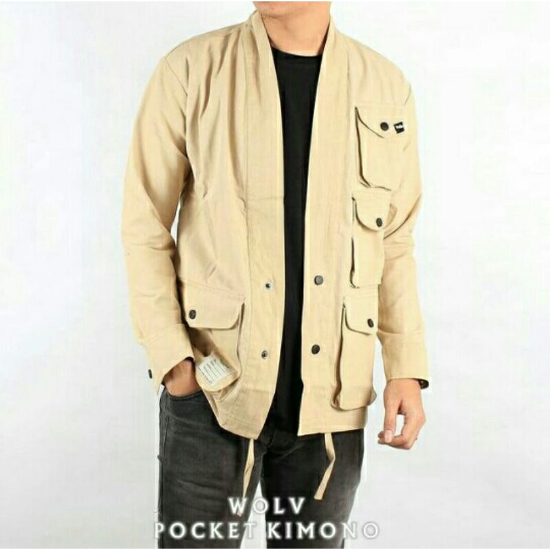 Jaket Kimono Semi Parka Pocket