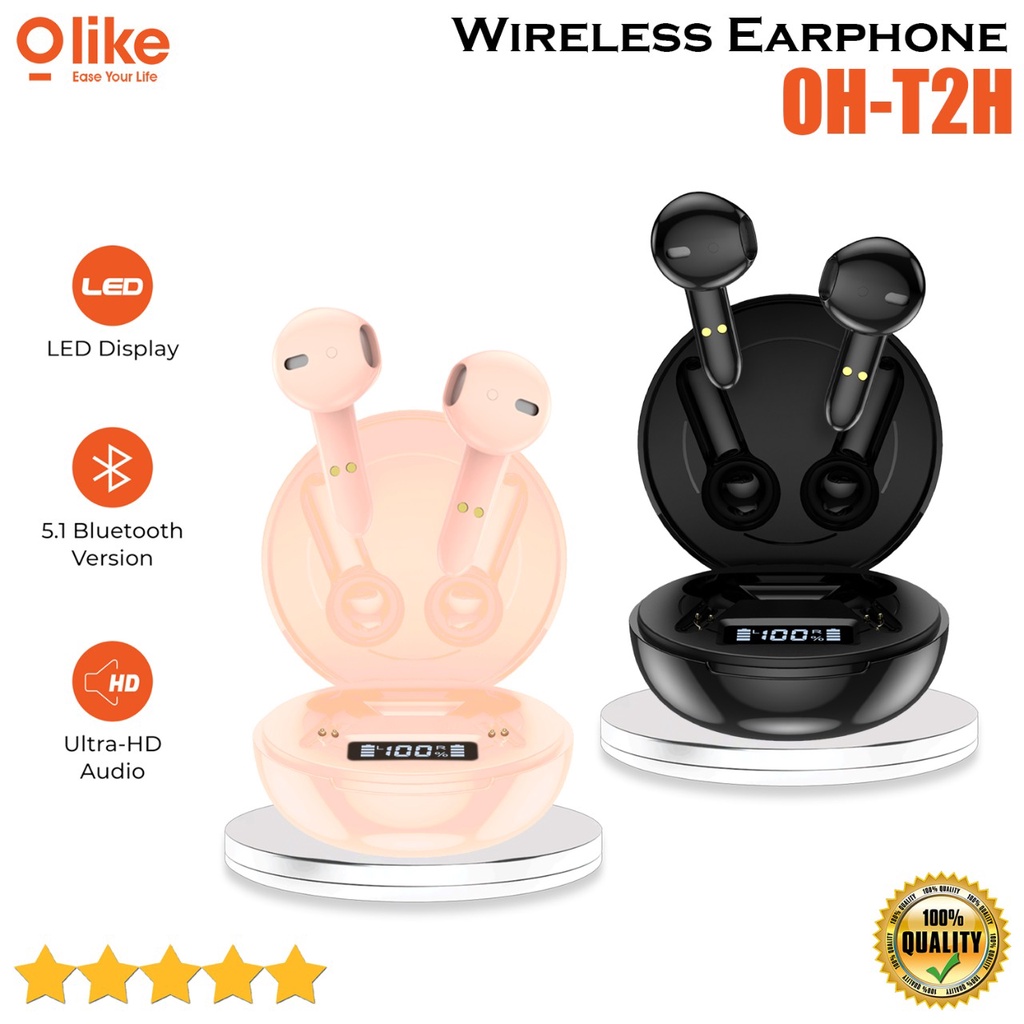 Olike Hero-T TWS OH-T2H Headset Bluetooth 5.1 Earphone Ultra HD Audio Handsfree EARBUDS Garansi Resmi 1 Tahun OHT2H