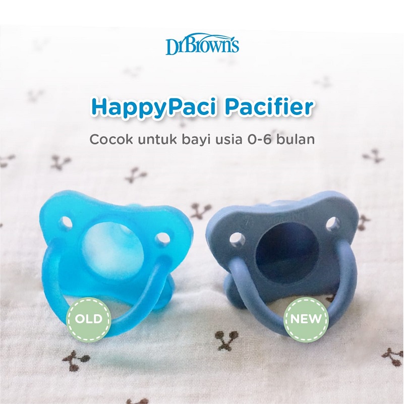 Dr. Brown's Happy Paci 0m+ Silicone Soother Pacifier Empeng Dr Browns
