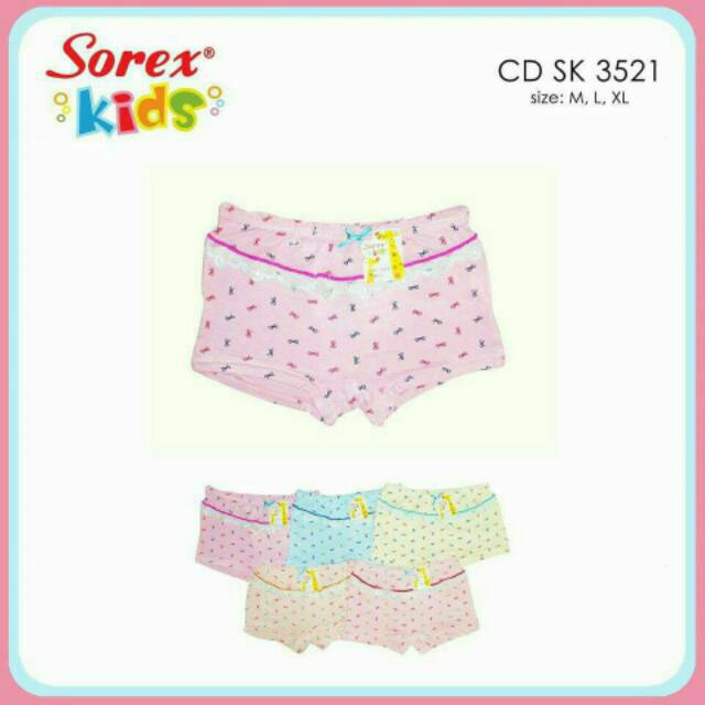 Celana dalam boxer anak perempuan sorex kids 3521 | Shopee