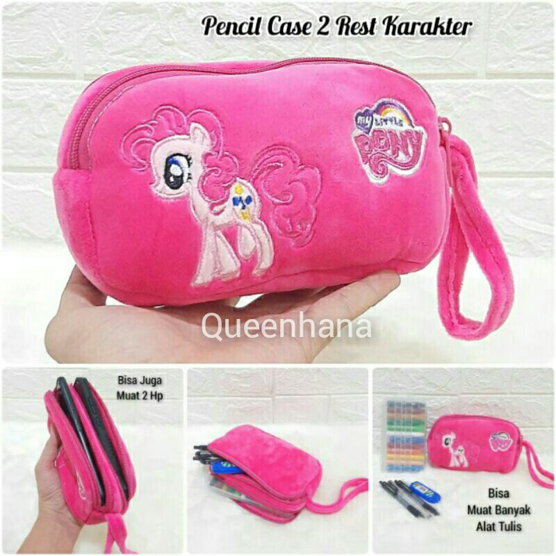 PENCIL CASE 2RESLETING / TEMPAT PENCIL KARAKTER / TEMPAT PENCIL BONEKA