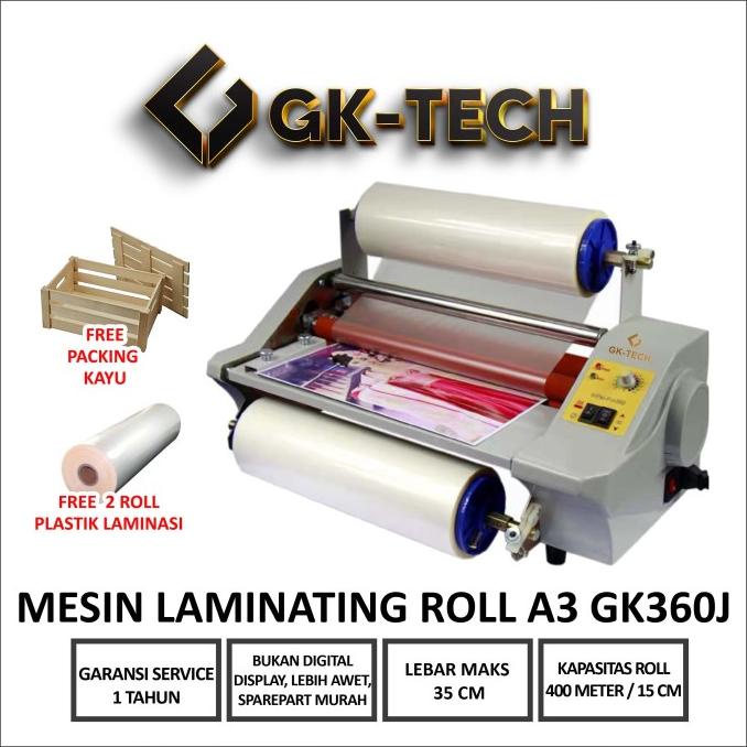 

Mesin Laminasi Roll/Mesin Laminating Roll A3 GK360J