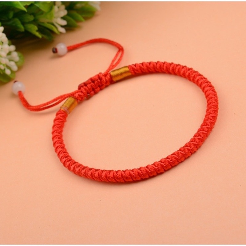 New zombies year red rope retro men and women couple woven bracelet 210825