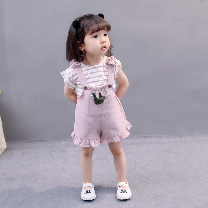 HappyOliver OVERALL SALUR EBV baju anak perempuan import 2in1 motif lucu
